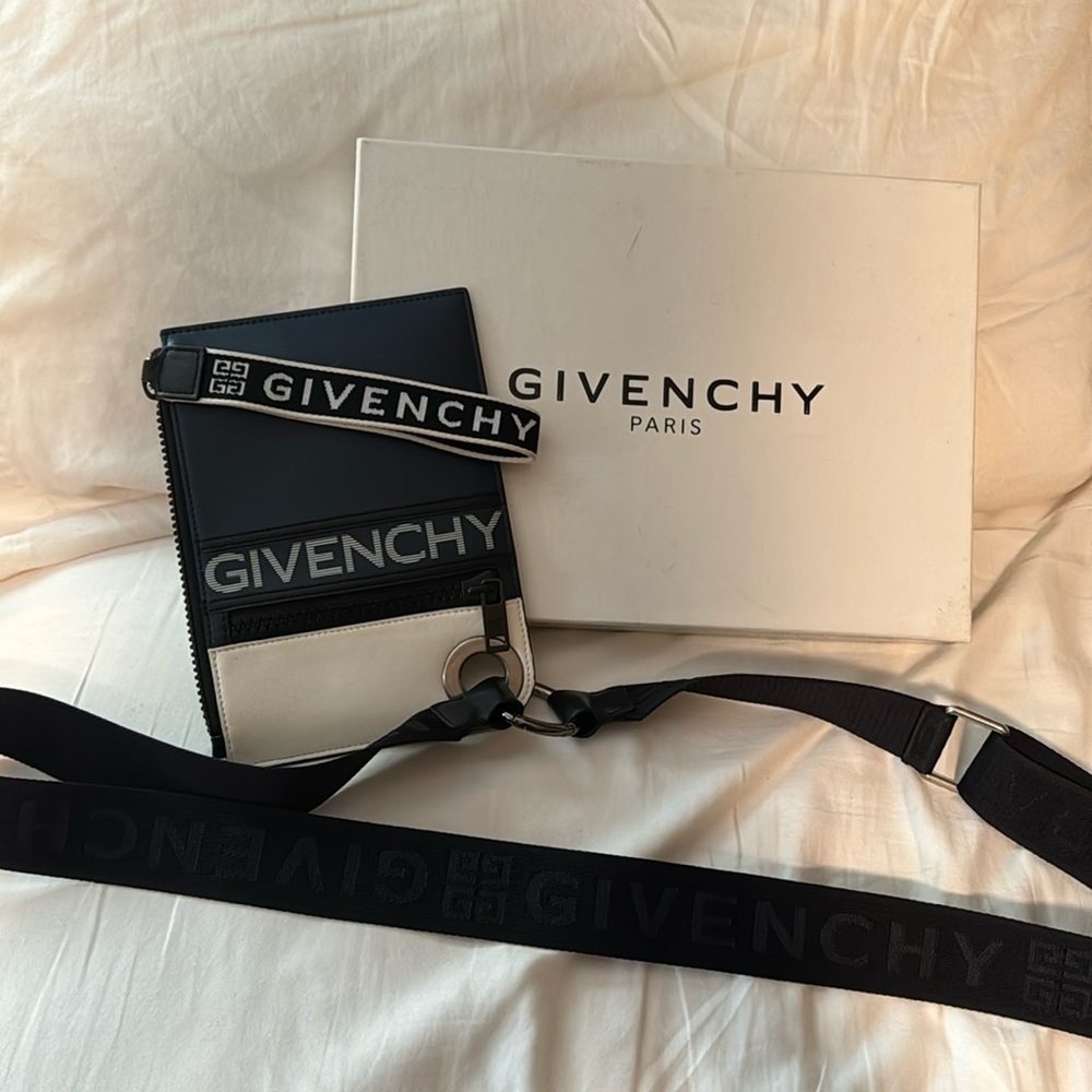 Givenchy navy and white clutch/crossbody